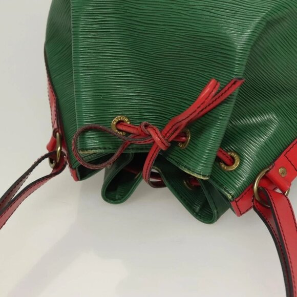 LOUIS VUITTON Epi Petit Noe Shoulder Bag Bicolor Green Red LV Auth - Picture 8 of 16